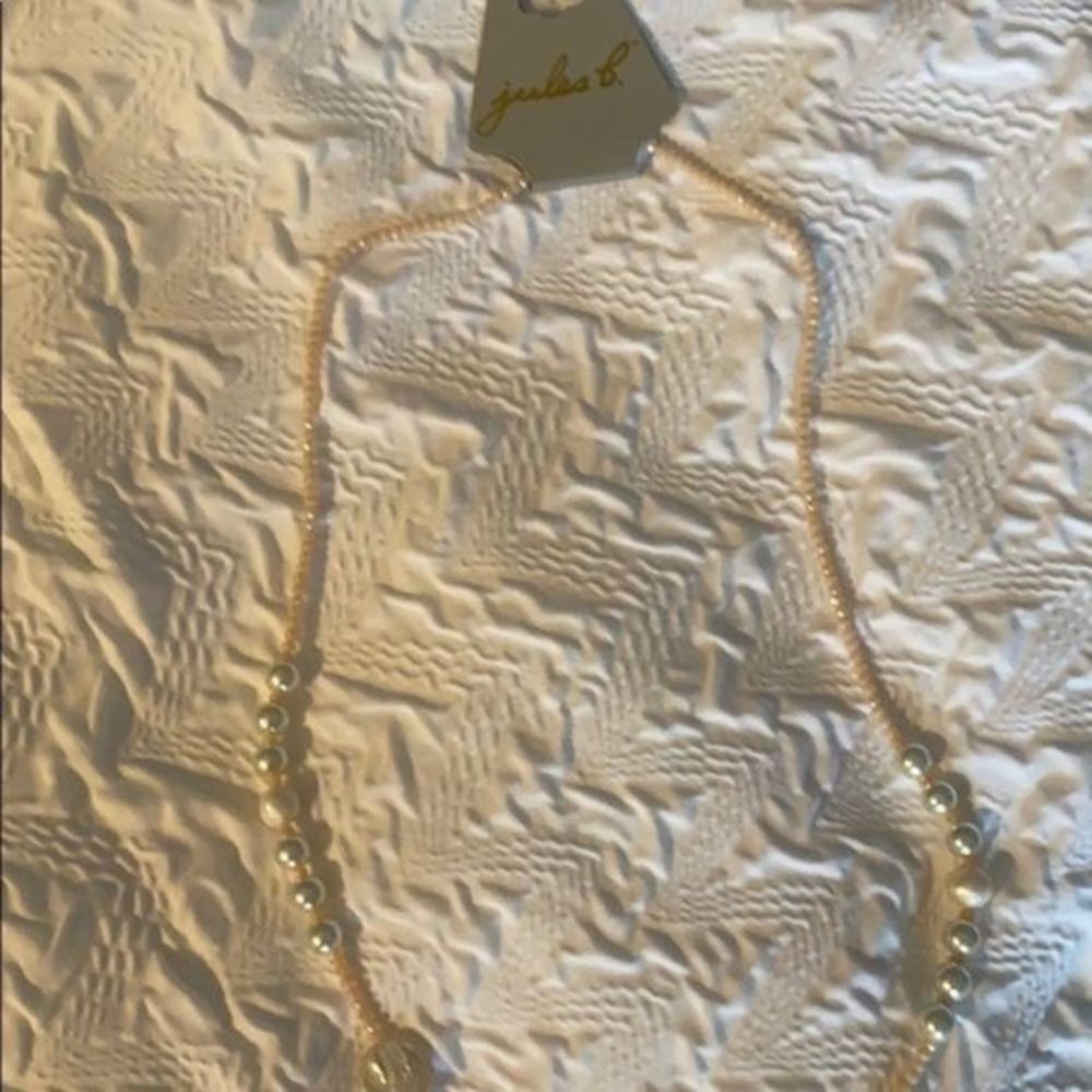 Nwt Pearl Drop Necklace Light Pink - Picture 8 of 8